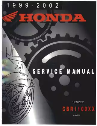 Comprehensive Service Manual for Honda CBA1100XX (1999-2002)