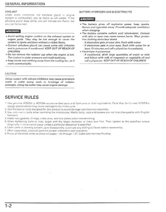 Comprehensive Service Manual for Honda CBA1100XX (1999-2002) Preview image 3