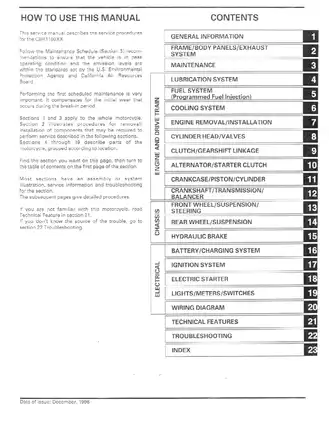 1996-2002 Honda CBR1100XX  Blackbird, CBR1100 service manual Preview image 4