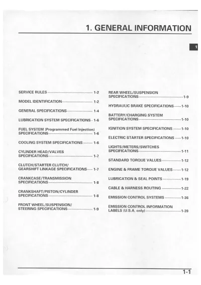 Preview: 2003–2008 Honda CBR600 Service & Repair Manual (P/N H2008-CBR600-SM)