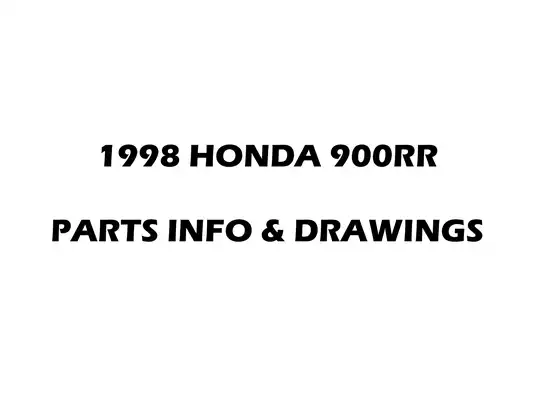 1998 Honda CBR900RR Fireblade service manual