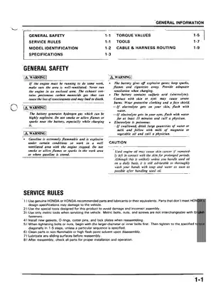 1988-2001 Honda NSR125, NSR125F, NSR125R service, repair manual Preview image 1