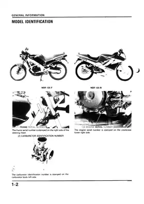Honda NSR Motorcycle Service Manual (1989) Preview image 2