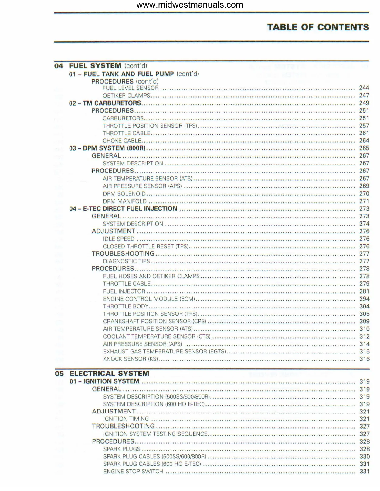 2009-2010 Bombardier Ski-Doo GTX, GSX, GTX, MKZ, Summit service manual Preview image 5