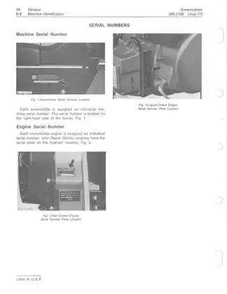 1976-1978 John Deere Cyclone 340, Cyclone 440, Liquifire 340, Liquifire 440 snowmobile manual Preview image 4