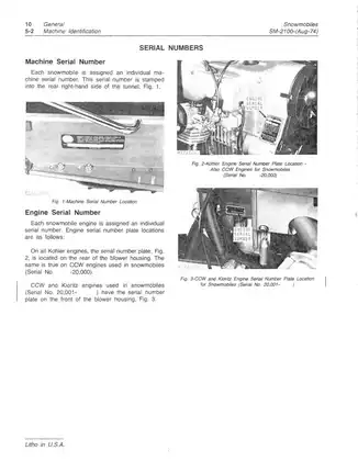 John Deere Snowmobiles SM-2100 Service Manual (1974) – Comprehensive Repair & Maintenance Guide Preview image 4