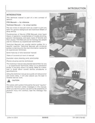 John Deere Sprintfire & Snowfire Snowmobile Technical Manual Preview image 2