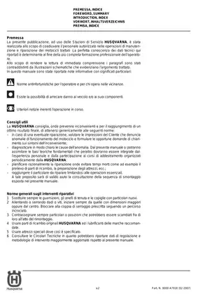 MV Agusta SM 610 & TE 610 Workshop Manual (2007) - Complete Guide for Maintenance & Repairs Preview image 4