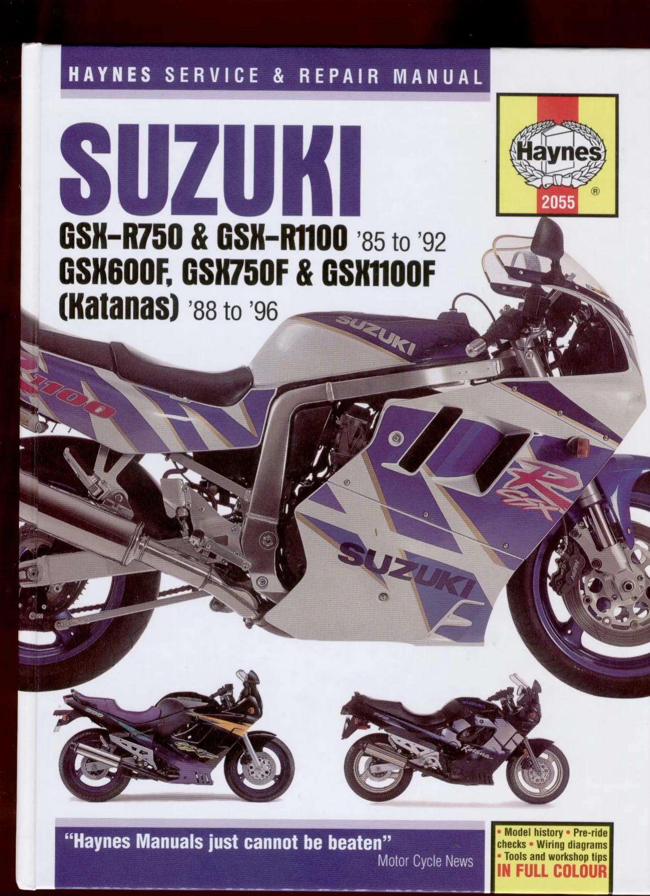 1985-1996 Suzuki GSXR750, GSXR1100, GSX600, GSX750, GSX1100 repair manual