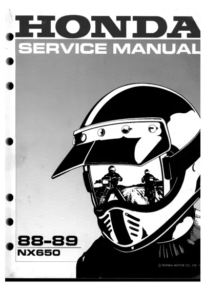 Preview: Honda NX650 Dominator J/K Factory, Service & Repair Manual 1988–1989 (P/N 61MN901)