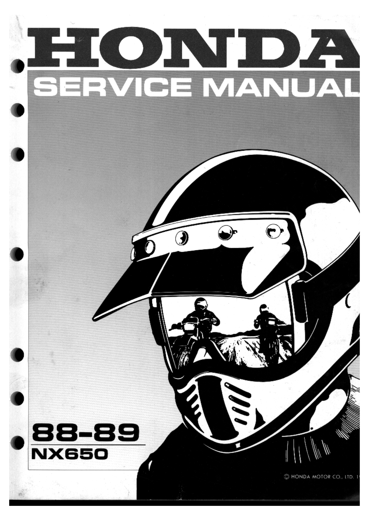 1988-1996 Honda NX650 Dominator service manual Preview image 1