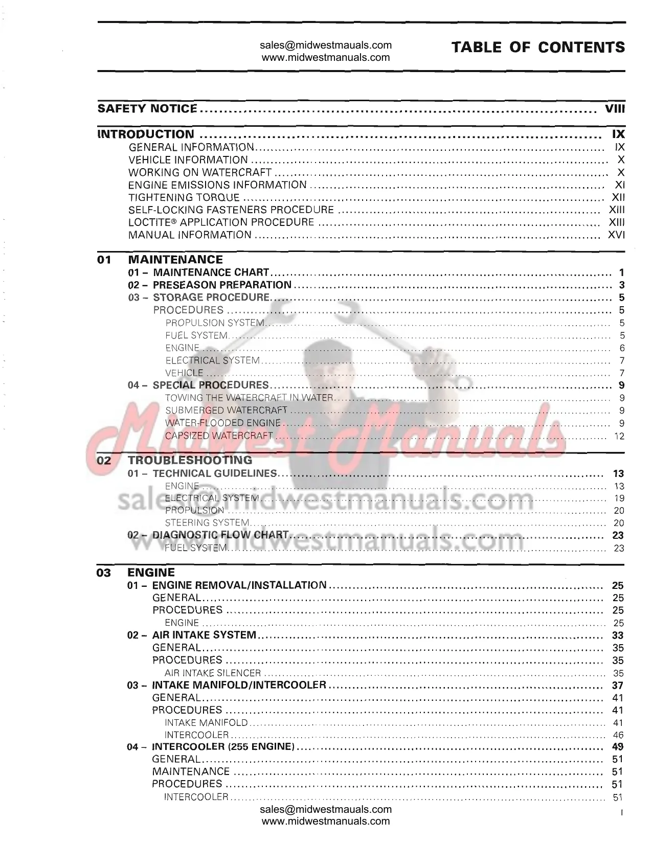 2009 Sea-Doo Personal Watercraft Full Service Manual Preview image 3