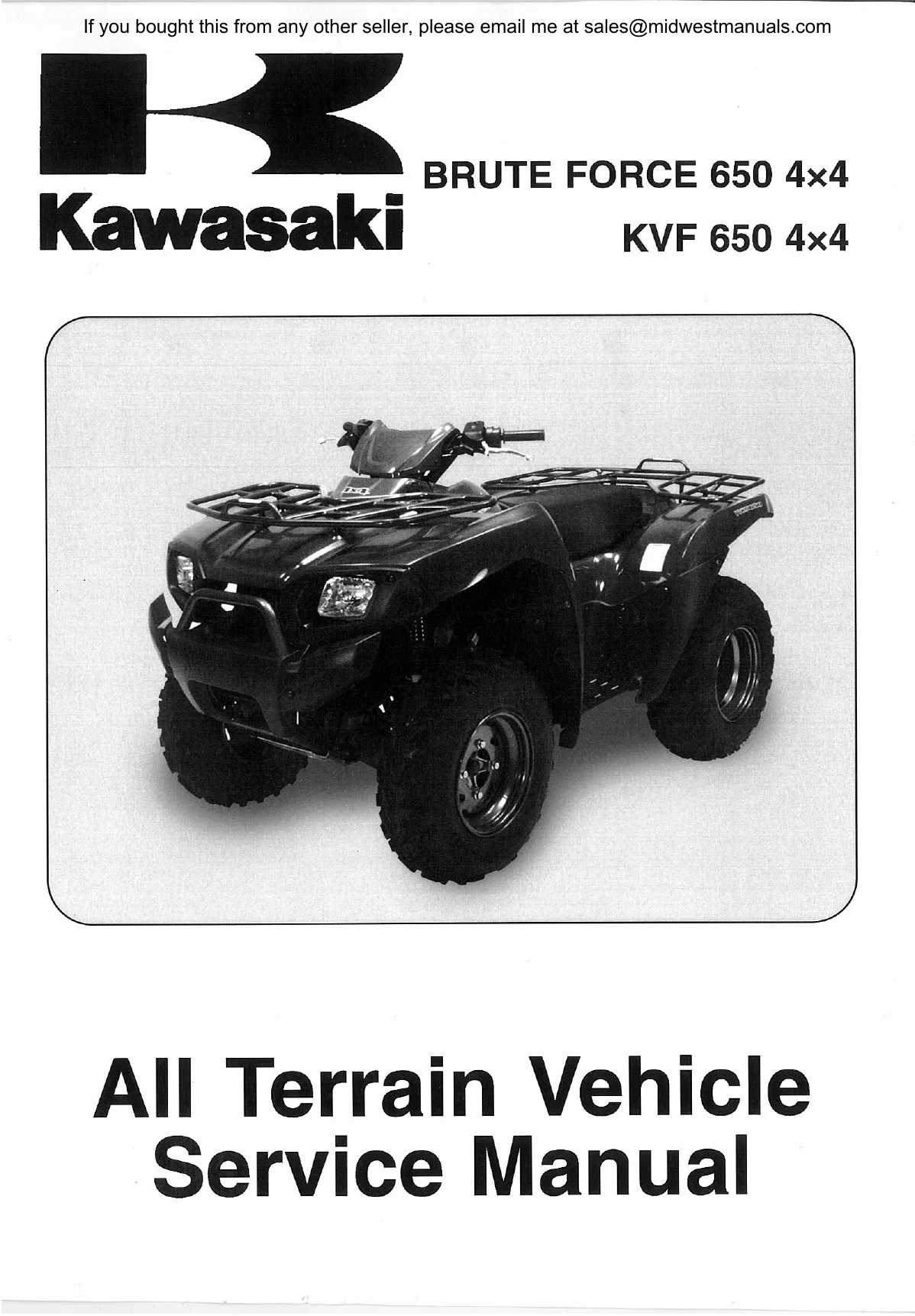 Comprehensive Service Manual for 2005-2009 Kawasaki Brute Force 650 Preview image 2