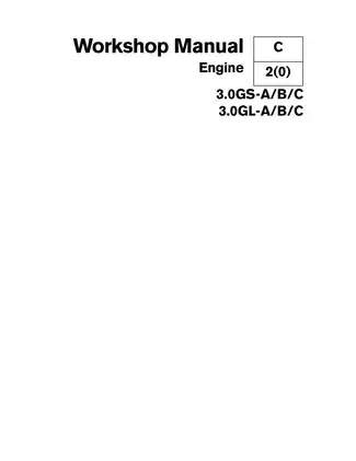 Volvo Penta 3.0 GS A/B/C and 3.0 GL A/B/C marine engine workshop manual Preview image 1