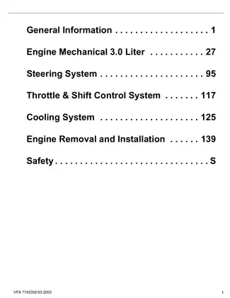 Volvo Penta 3.0 GS A/B/C and 3.0 GL A/B/C marine engine workshop manual Preview image 3