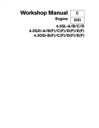 Volvo Penta 4.3 GL, GXi, OSi marine engine workshop manual Preview image 1