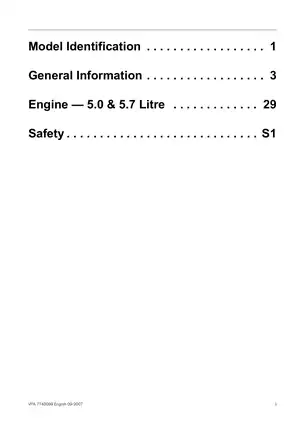 Volvo Penta 5.0 GL, 5.7 Gi, 5.0/5.7 GXi, 5.0/5.7 OSi, 5.7 OSXi engine workshop manual Preview image 3