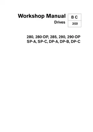 Volvo Penta drive 280, 290, 295, QA 280, QA 280-DP, QA 285, 290, QA 290-DP, SP-A, SP-C, DP-A, DP-B, DP-C workshop manual Preview image 1