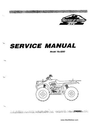 Comprehensive ATV Service Manual for Model No. 8260: Maintenance & Repair Guide