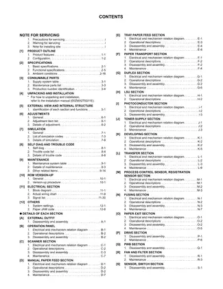 Sharp MX-2300G/MX-2700G, MX-2300N/MX-2700N service manual Preview image 2