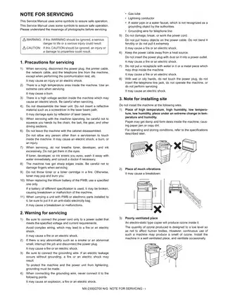 Sharp MX-2300/2700 Series Digital Multifunction Printer Service Manual Preview image 3