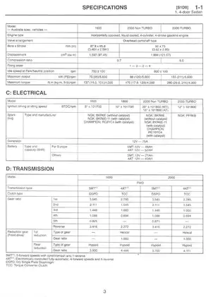 1997-2001 Subaru Impreza repair manual Preview image 4