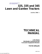 1999 John Deere 325, 335, 345 Lawn and Garden Tractor Technical Manual (P/N TM1760) – preview page 1