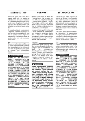 Yamaha WR426F/WR400F Owner's Service Manual (2000 Edition) Preview image 5