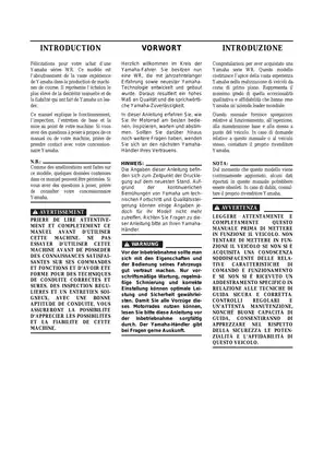 Yamaha WR250F(N) Owner’s Service Manual 2000 Edition Preview image 5