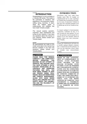 Yamaha WR250F(R) Owner's Service Manual Preview image 4