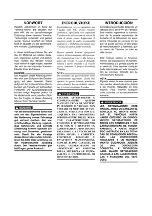 Yamaha WR250F(R) Owner's Service Manual Preview image 5