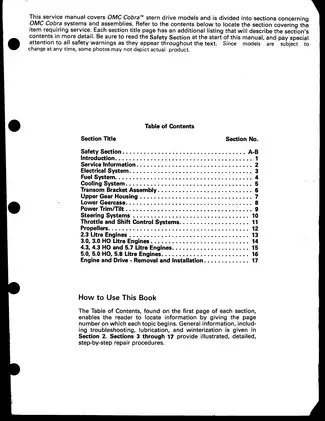 OMC Cobra Sterndrive 2.3L-5.8L outdrive service manual Preview image 3