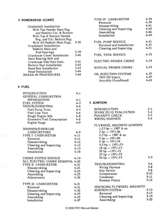 Comprehensive Johnson/Evinrude Outboard Engine Service Manual (12-60 HP, 1971-1986) Preview image 2