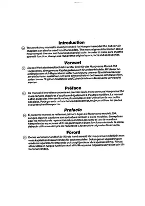 Husqvarna 254 Chainsaw Workshop Manual Preview image 2