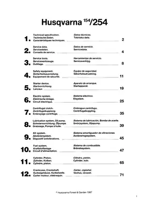 Husqvarna 254 Chainsaw Workshop Manual Preview image 3