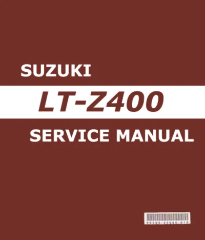 Preview: 2003–2008 Suzuki LT-Z400 Quadsport 400, LT-Z400K3 series Factory Service Manual (P/N 99500-43060-01E)