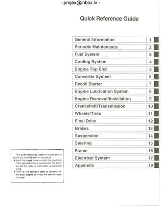 2004-2006  Kawasaki Prairie 700, KVF 700 4x4 / ATV service manual Preview image 3