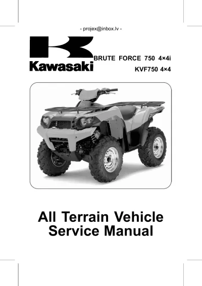 Preview: 2008–2009 Kawasaki Brute Force 750 4x4i KVF750 Factory Service Manual (P/N KVF750-08-SM-E)