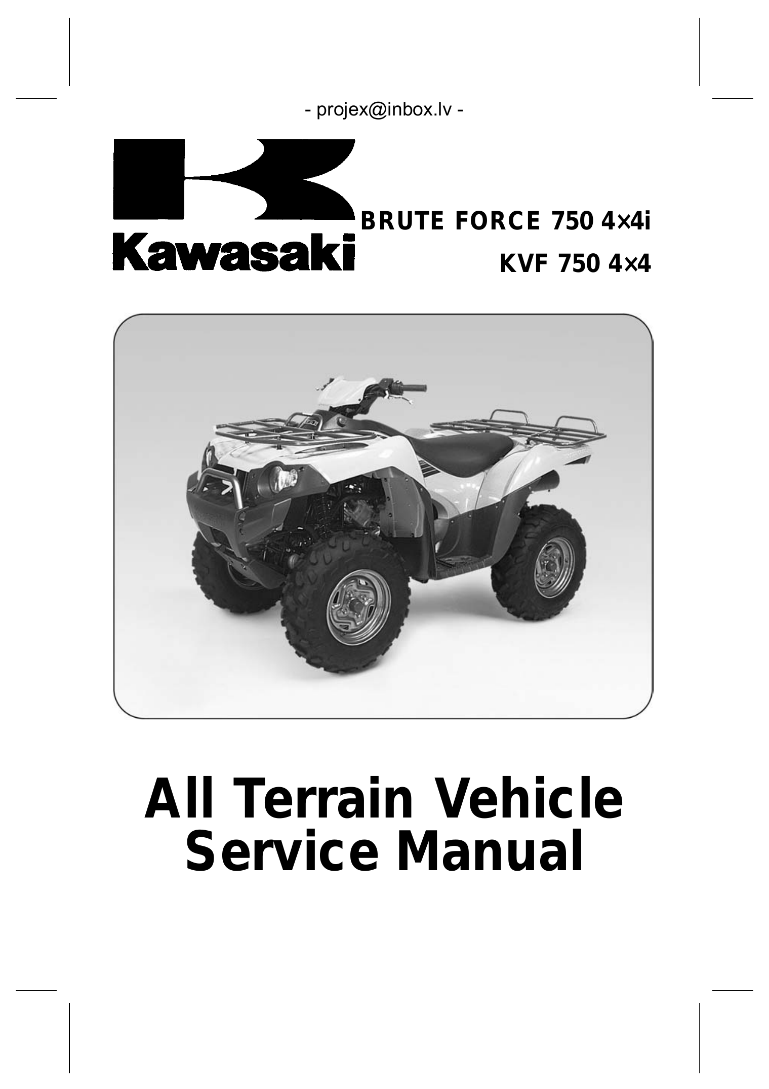 2005-2007 Kawasaki Brute Force 750, KVF750 ATV 4x4 service, repair manual Preview image 1
