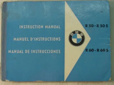 Preview: 1969–1976 BMW R50, R50S, R60, R69S Instruction Manual (P/N 90 99 182 5 XI. 64)