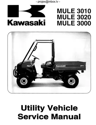 Kawasaki MULE 3000, 3010, 3020 Utility Vehicle Service Manual