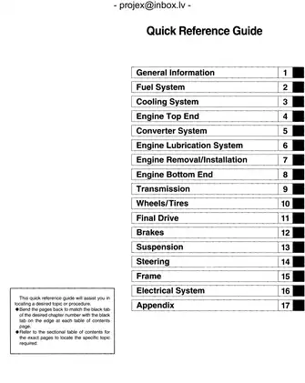 2001-2008 Kawasaki KAF620, Mule 3000, Mule 3010, Mule 3020 service manual Preview image 2