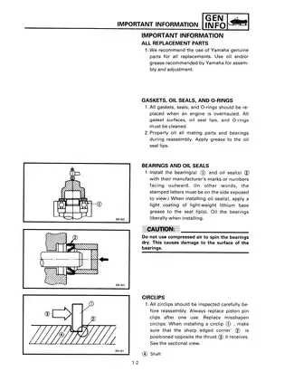 1991-1997 Yamaha Venture 485, VT480 XL, GT manual Preview image 5