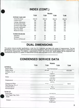 1987-1993 Case/International 7110, 7120, 7130, 7140 row-crop tractor shop manual Preview image 4