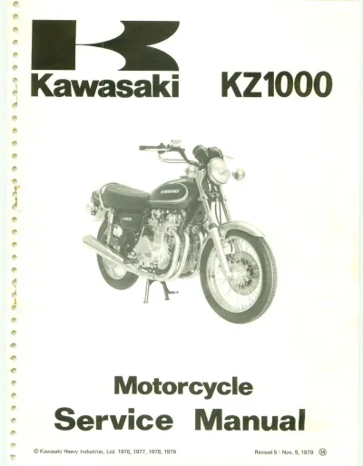 Preview: 1976–1980 Kawasaki KZ1000 Factory Service Manual (P/N C4077-90960)