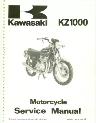 1976-1980 Kawasaki KZ1000 service manual Preview image 1