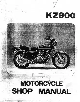 1973-1976 Kawasaki KZ900 shop manual Preview image 1