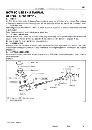 1995-2000 Toyota Tercel shop manual Preview image 1