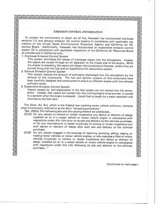 1985-1988 Kawasaki ZL900, ZL1000 Eliminator service manual Preview image 3