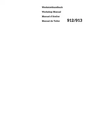 DEUTZ FL 912, B/FL 913/C Workshop Manual - Comprehensive Repair Guide Preview image 3